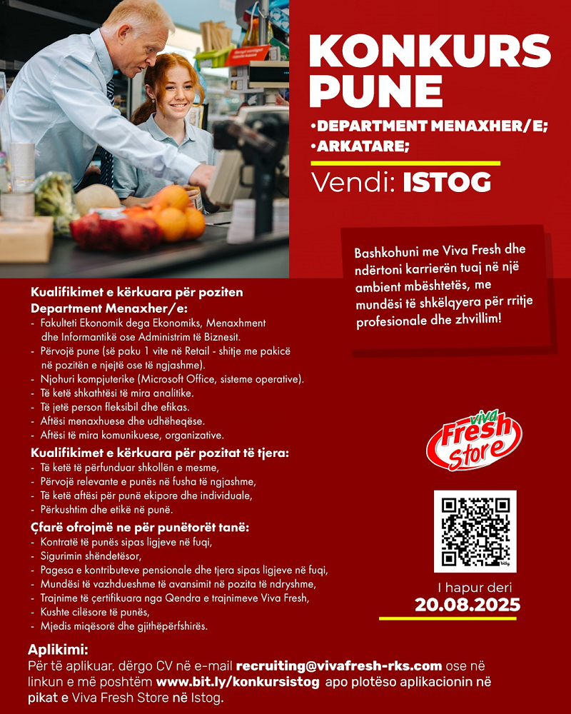 Department Menaxher/e, Arkatare/e